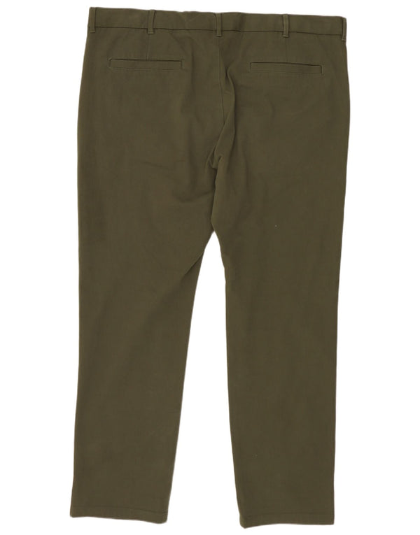 Marks & Spencer Pantalon Chino Slim Homme W40 L29 Kaki Coton