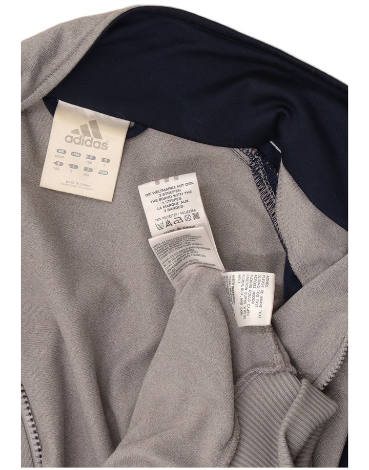 Adidas Veste de survêtement pour homme UK 42/44 Large Gris Colorblock Polyester
