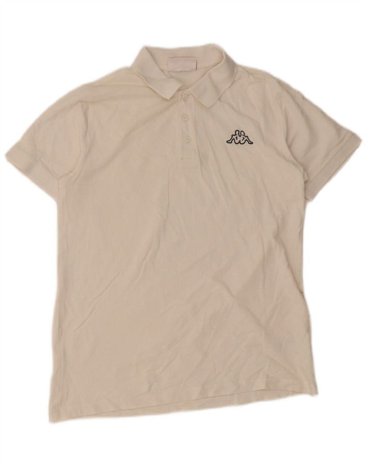 Kappa Polo Homme Blanc Moyen Coton