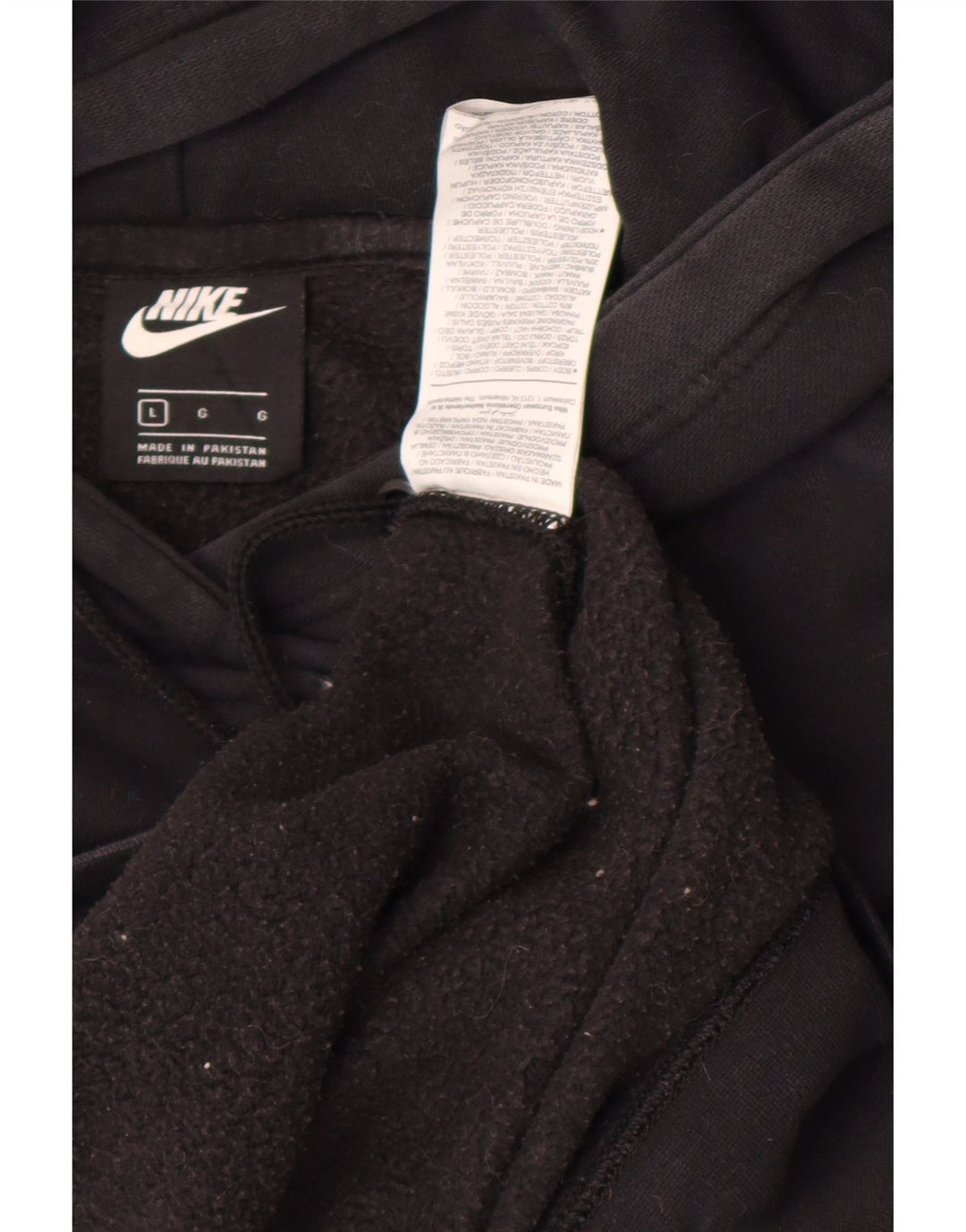 Nike Pull à capuche surdimensionné pour femme UK 16 Grand coton noir