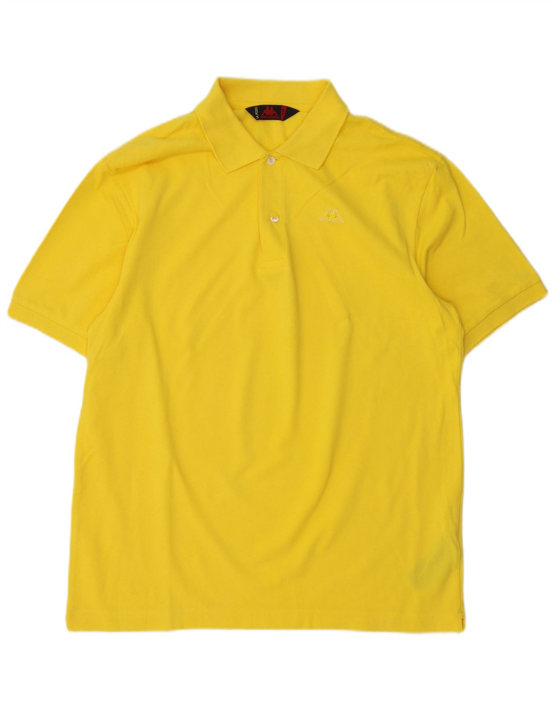 KAPPA Polo Homme Large Jaune Coton