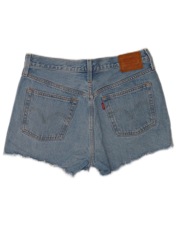 Levi's Short 501 Distressed Denim W28 Femme Bleu Moyen Coton
