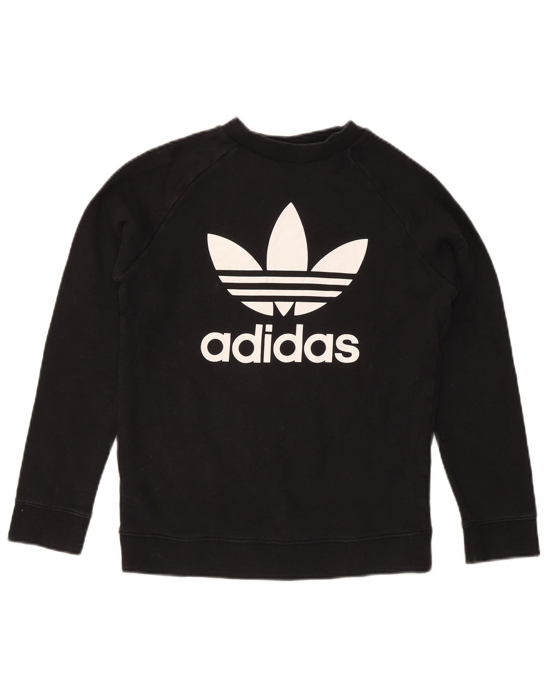 Adidas Sweat-shirt graphique pour femme UK 12 Noir moyen