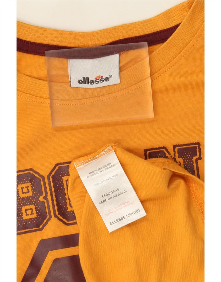 Ellesse T-Shirt Graphique Haut Petit Jaune Coton Homme