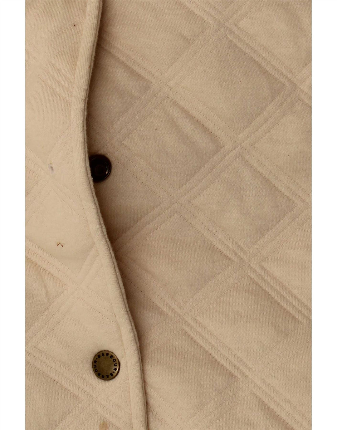 Barbour Veste matelassée surdimensionnée pour femme UK 10 Petit coton beige
