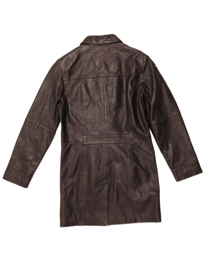 HUDSON Manteau en cuir pour femme US 8 Cuir noir moyen