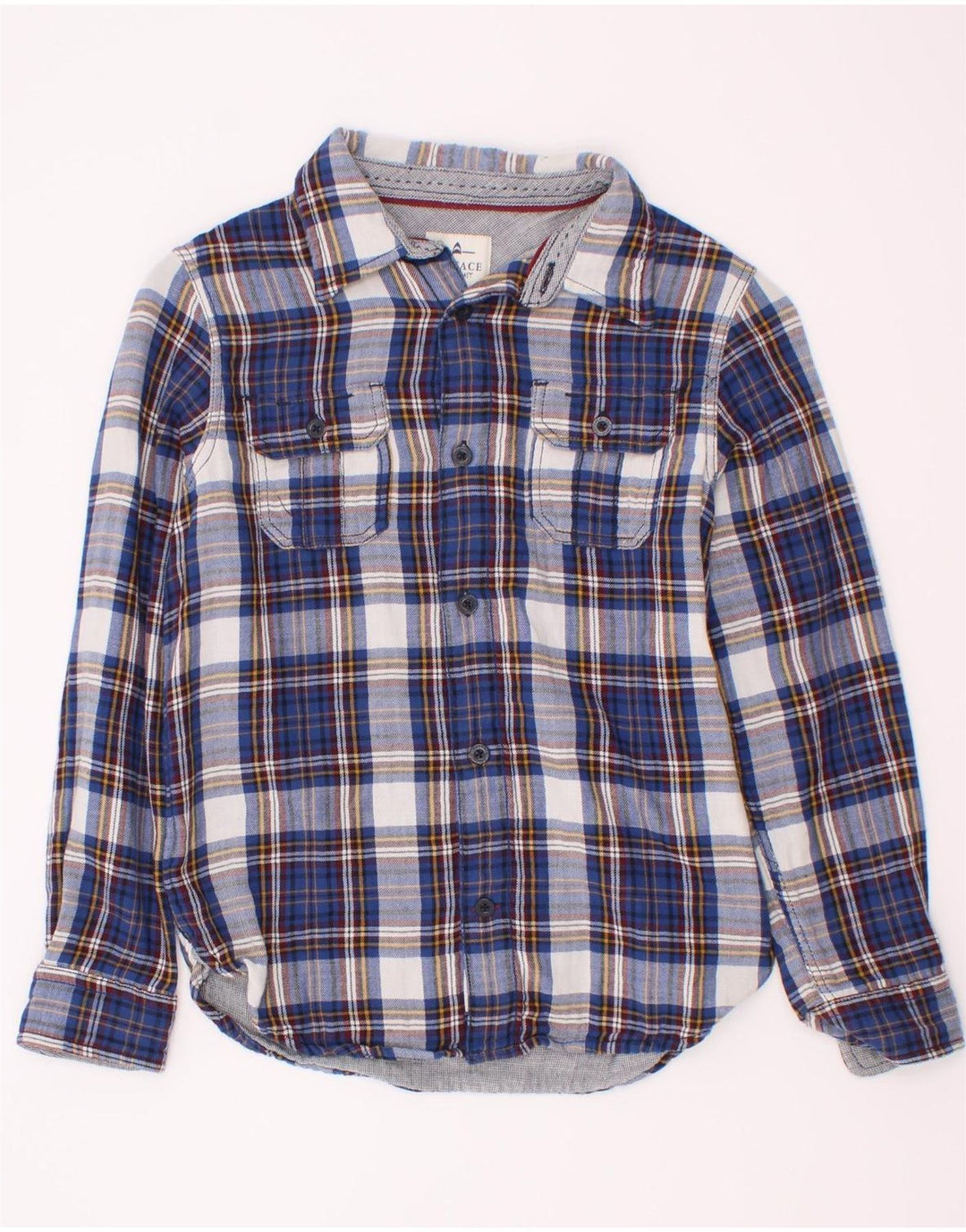 Chemise en flanelle Fat Face pour garçon 8-9 ans en coton à carreaux bleu marine