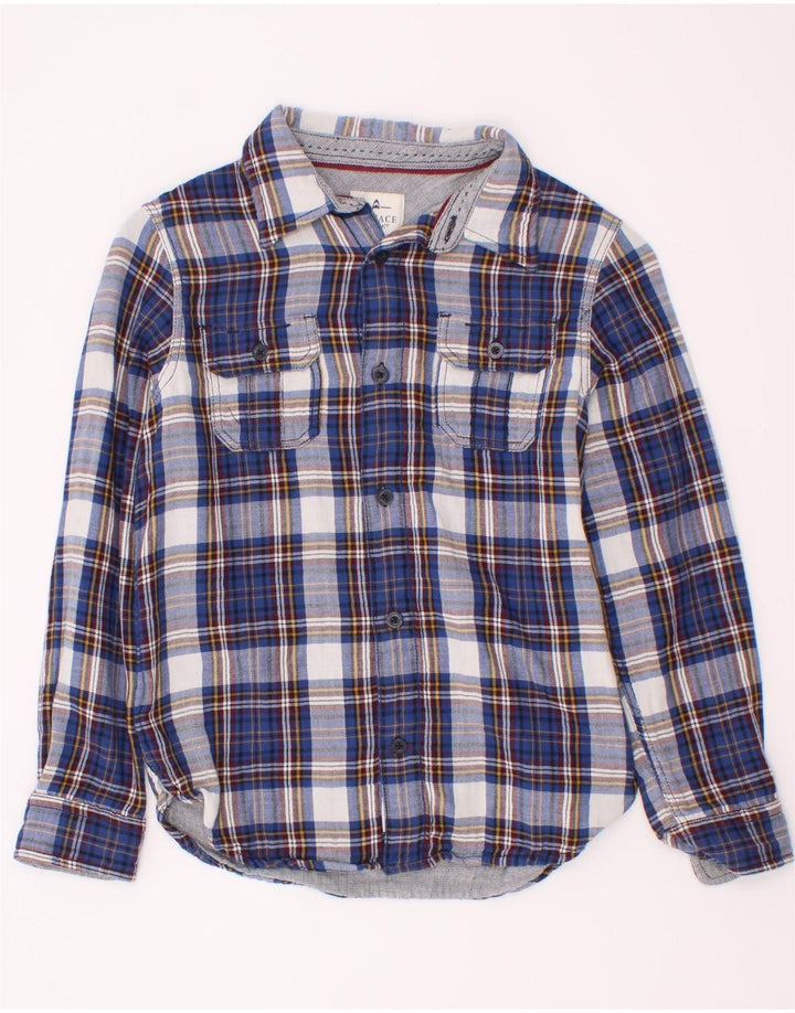 Chemise en flanelle Fat Face pour garçon 8-9 ans en coton à carreaux bleu marine
