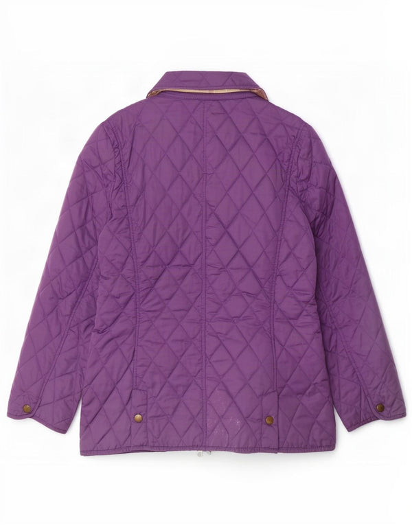 Barbour Veste matelassée pour femme UK 12 Polyester violet moyen