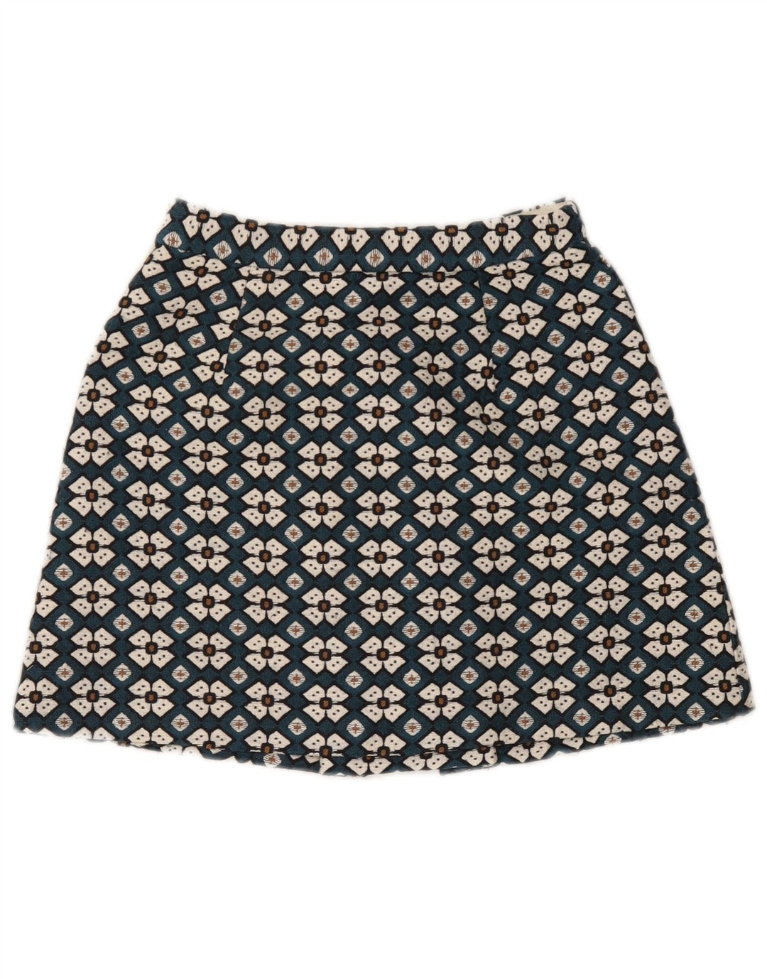 Zara Femme Mini Jupe XS W24 Bleu Floral