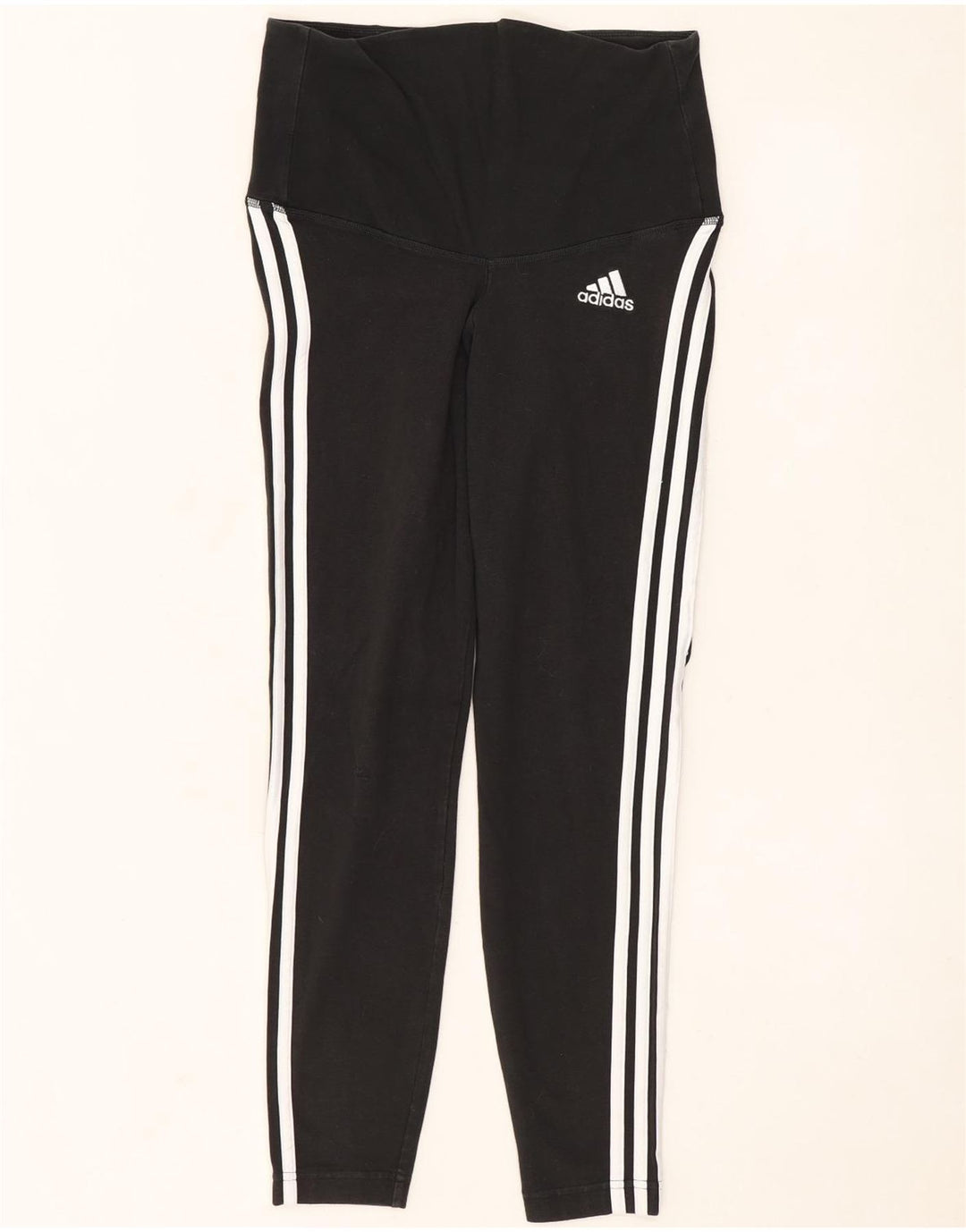 Adidas Leggings Femme UK 12/14 Coton Noir Moyen