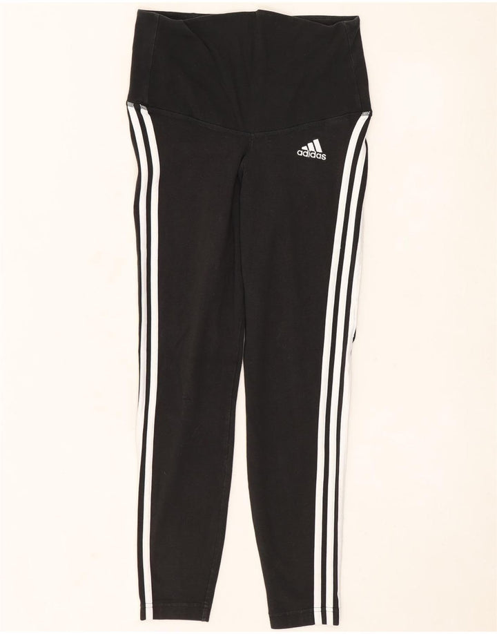 Adidas Leggings Femme UK 12/14 Coton Noir Moyen