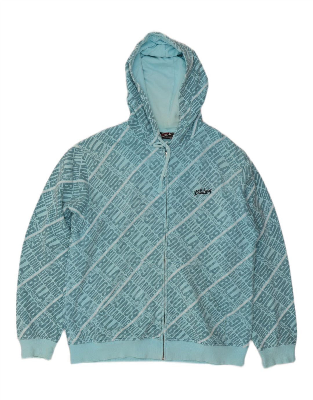 BILLABONG Pull à capuche zippé graphique pour homme XL en coton bleu