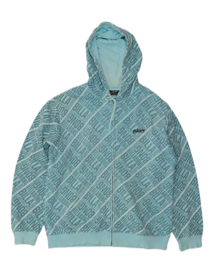 BILLABONG Pull à capuche zippé graphique pour homme XL en coton bleu