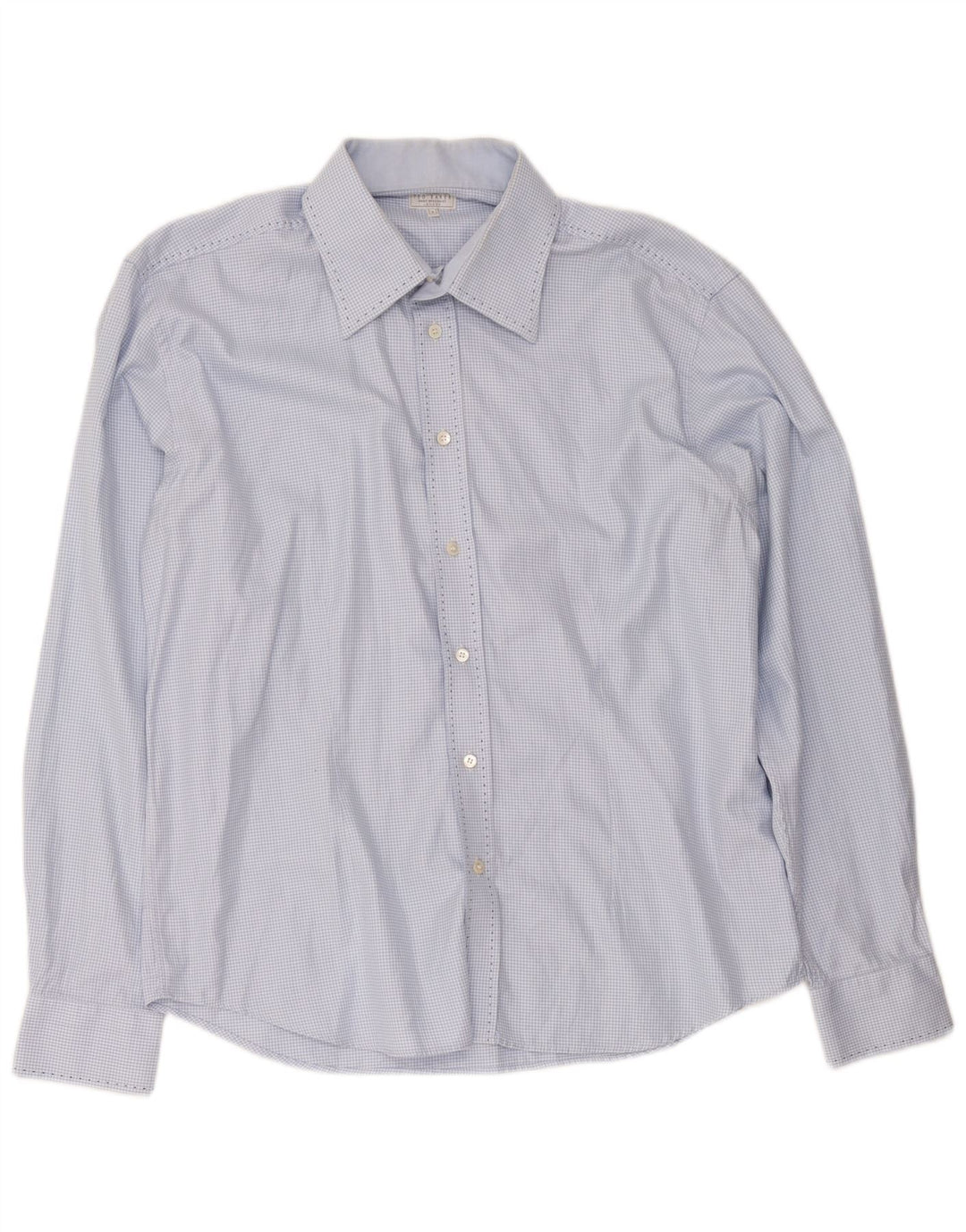 Ted Baker Chemise Homme Taille 6 2XL Bleu Pied-de-Poule Coton