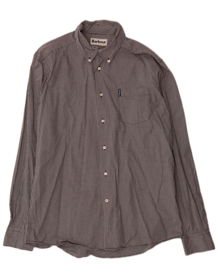 Barbour Chemise coupe ajustée pour hommes Grand coton vichy noir