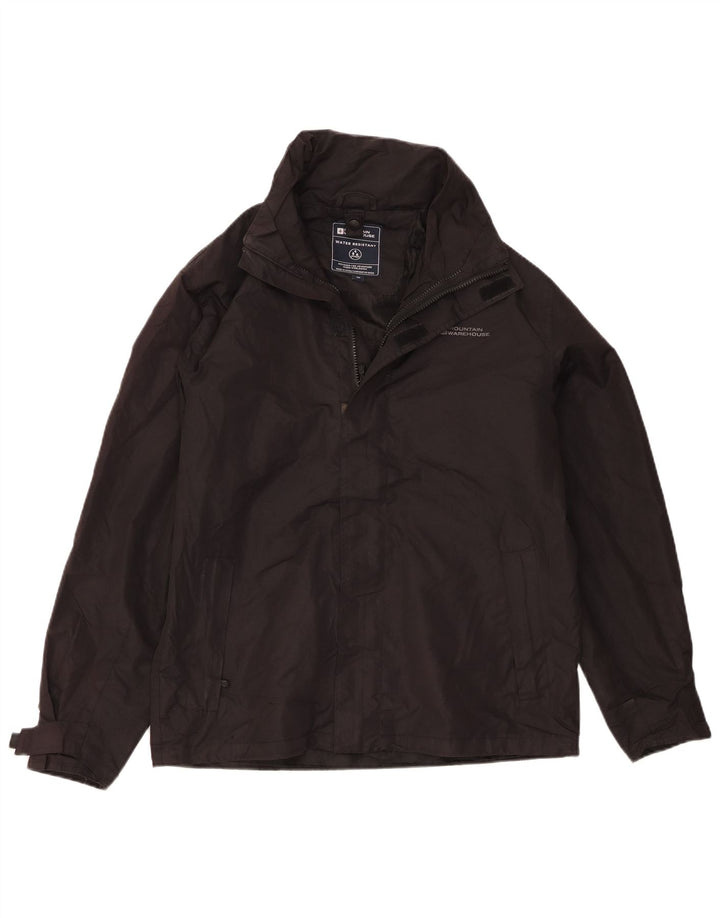 Mountain Warehouse Veste de pluie à capuche pour homme UK 36 Small Noir Polyester