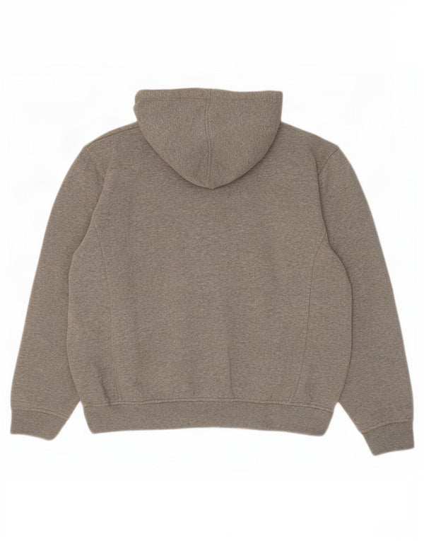 Fila Pull à capuche zippé surdimensionné graphique pour femme UK 18 XL Gris Coton