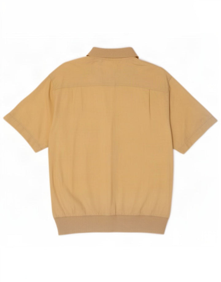 Malagrida Chemise Pull à Manches Courtes Homme Jaune Moyen Coton