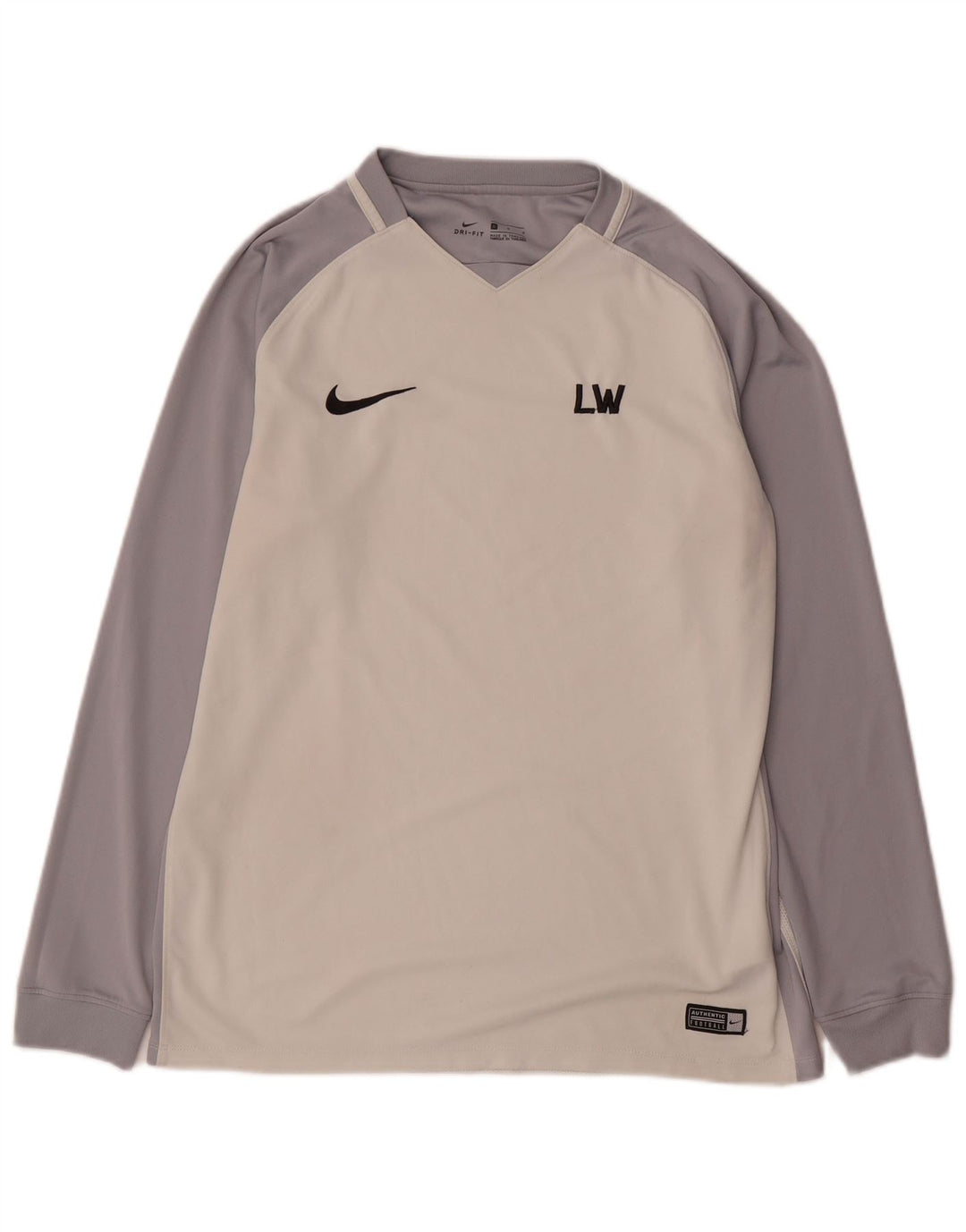 Nike Haut Dri Fit Graphic à manches longues pour homme en polyester color block Blanc Taille L