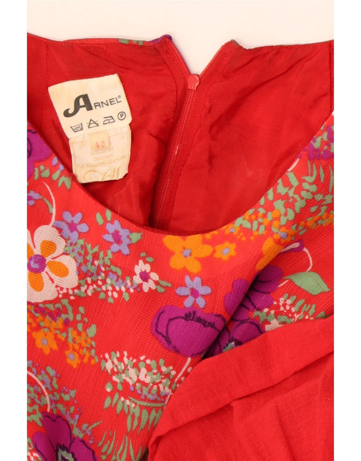 Arnel Robe trapèze pour femme EU 42 Grand rouge floral