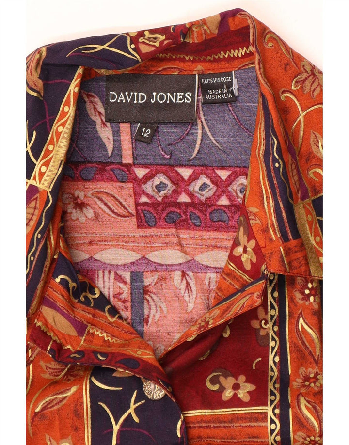 David Jones Chemisier Femme US 12 Grand Patchwork Multicolore Viscose