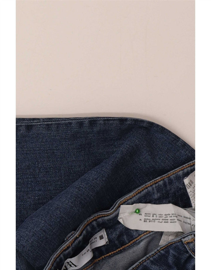 Zara Jean évasé pour femme EU 38 Small W28 L32 Bleu Coton