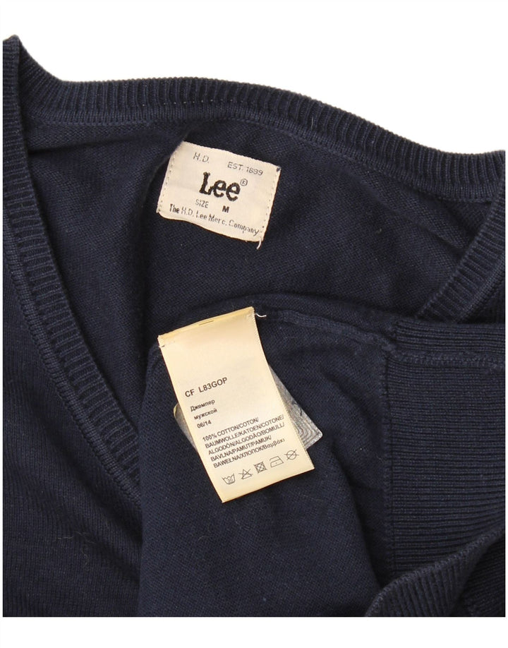 Lee Pull Col V Homme Bleu Marine Moyen Coton