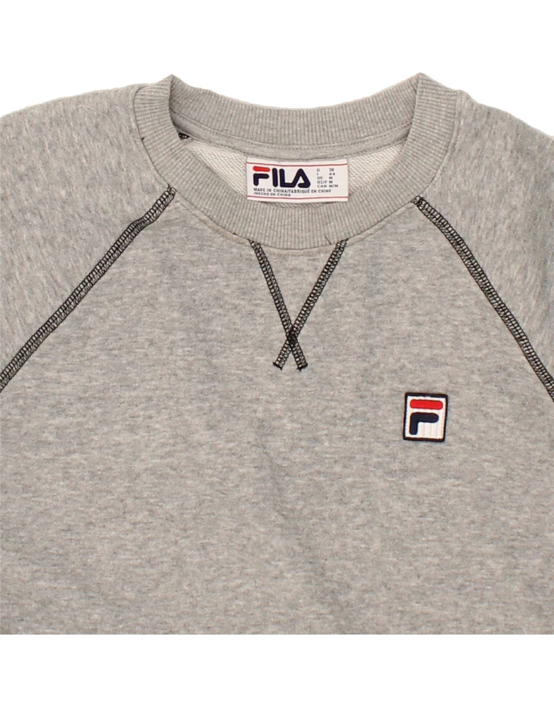 FILA Mens Sweatshirt Jumper Medium Grey Cotton Vintage Fila and Second-Hand Fila from Messina Hembry 