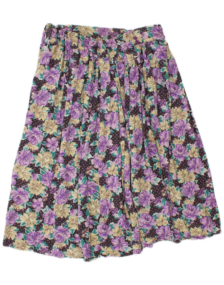 VINTAGE Womens A-Line Skirt W32 Large  Multicoloured Floral Vintage Vintage and Second-Hand Vintage from Messina Hembry 