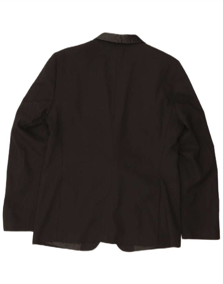 Zara Veste Blazer 2 Boutons Homme UK 40Large Noir