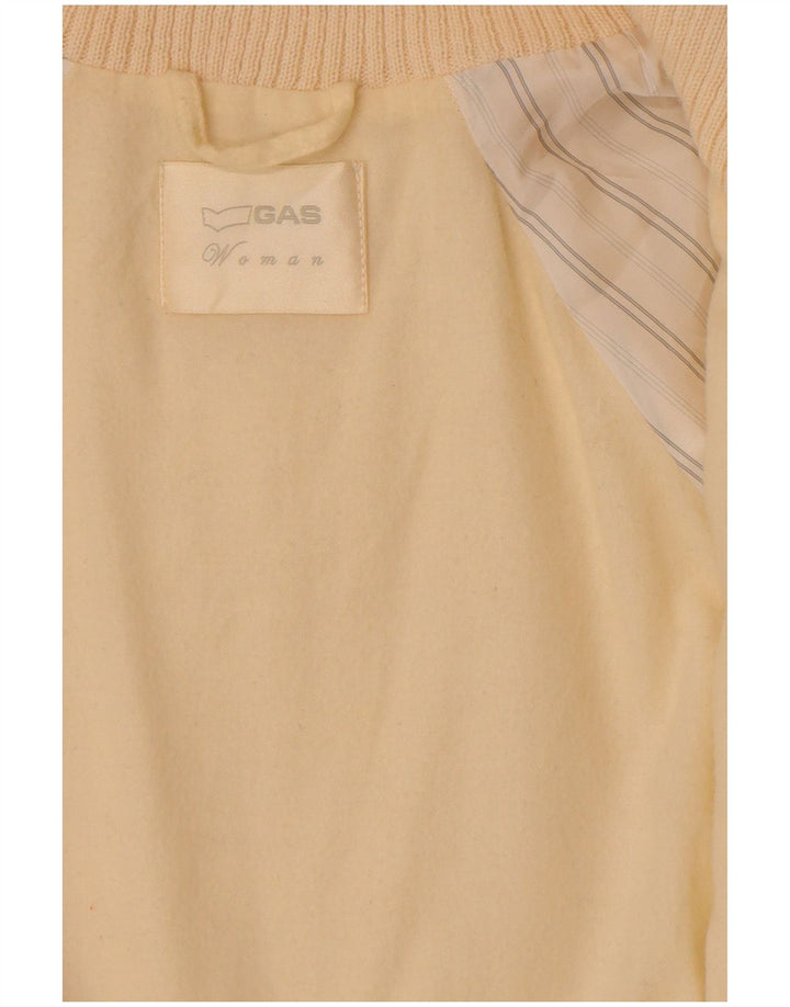 Gas Manteau en fausse fourrure pour femme UK 14 Medium Off White