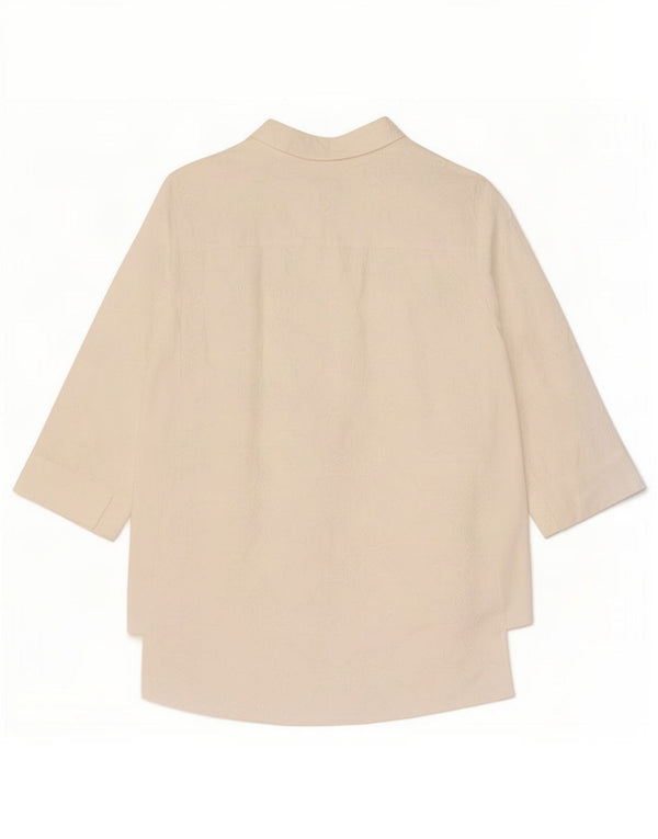 Naracamicie Chemisier à manches 3/4 pour femme UK 16 Grand motif floral blanc