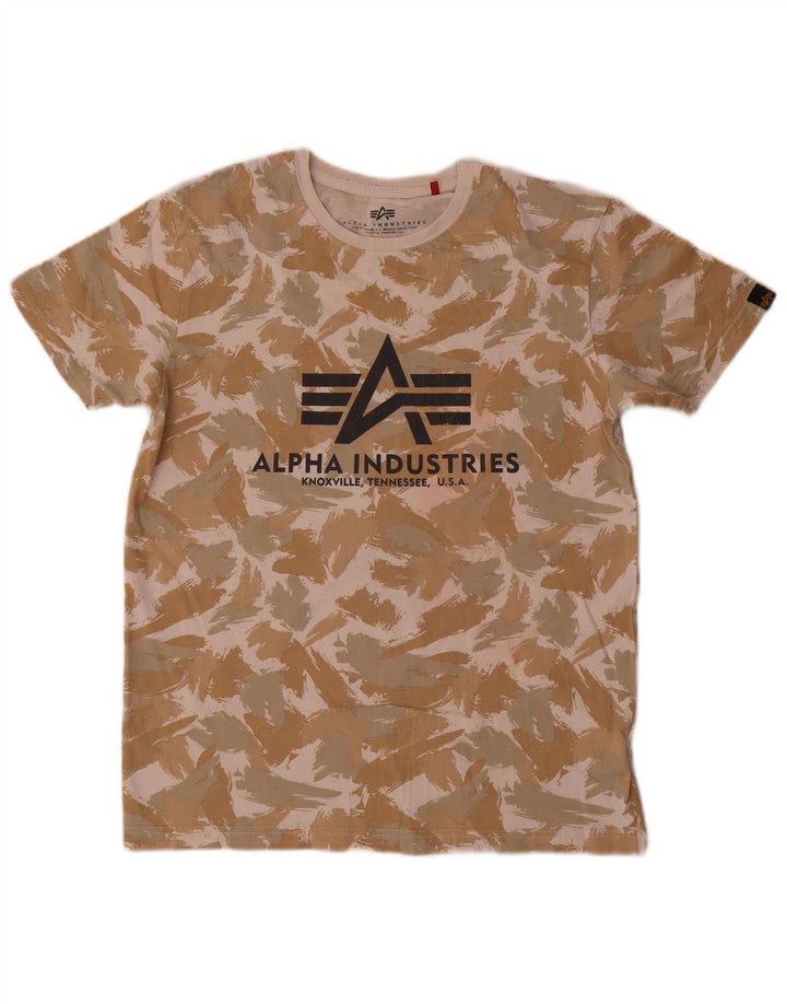 Alpha Industries T-Shirt Graphique Homme Petit Coton Multicolore