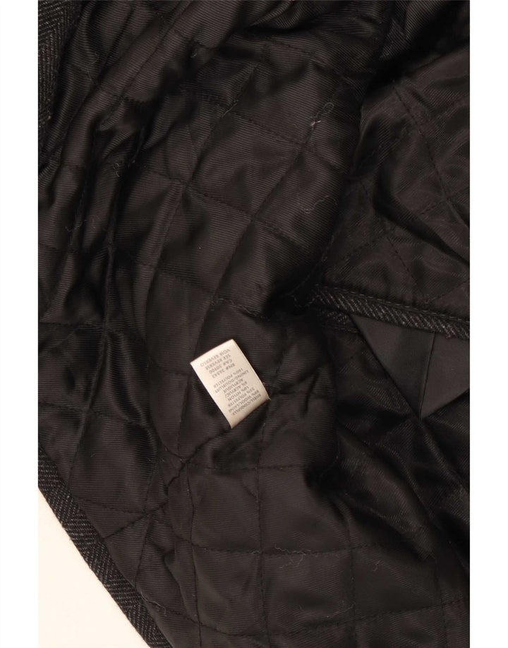 Calvin Klein Caban pour homme UK 40 Large laine à chevrons gris