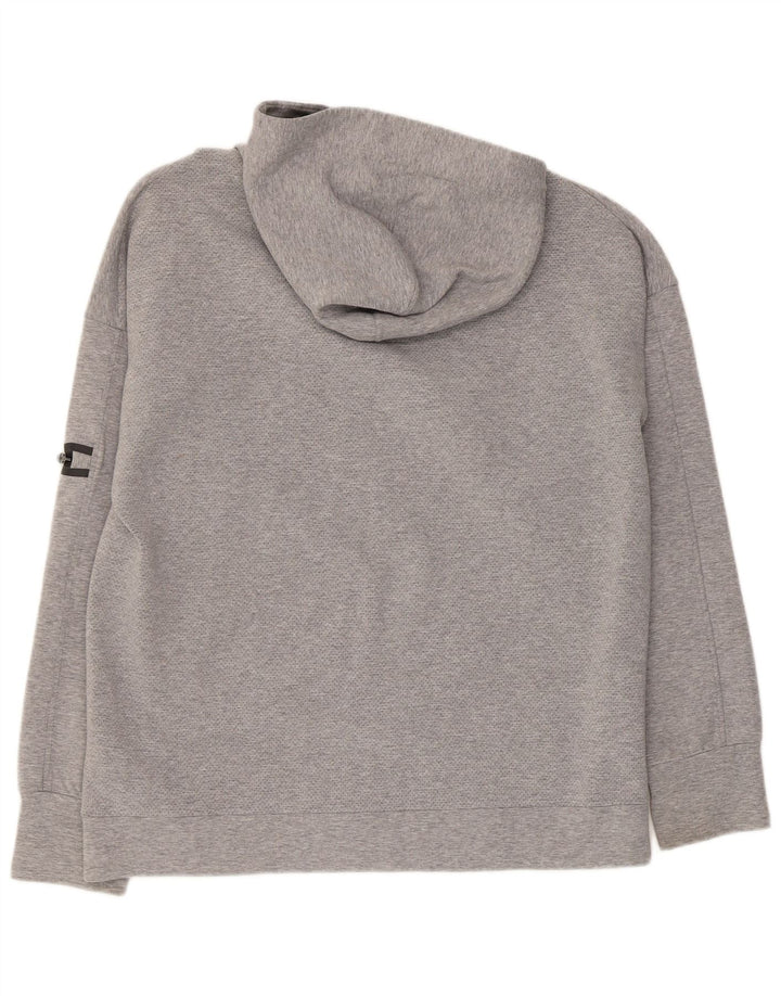 SUPERDRY Pull à capuche zippé graphique pour homme XL Gris Coton