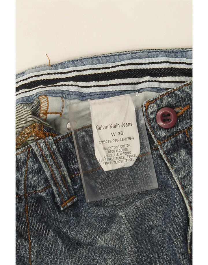 Calvin Klein Jean droit homme W36 L29 bleu Tencel