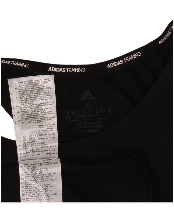 Adidas Femmes Aeroready Débardeur UK 8/10 Petit Noir Polyester