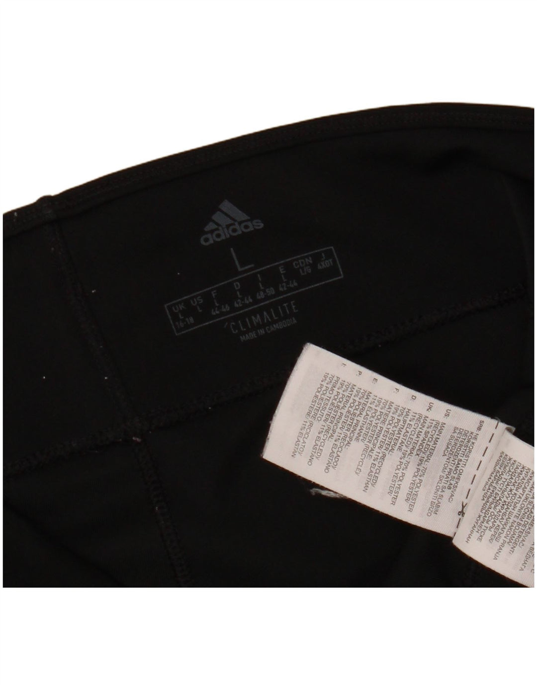 Adidas Climalite Capri Leggings UK 16/18 Large Noir Polyester