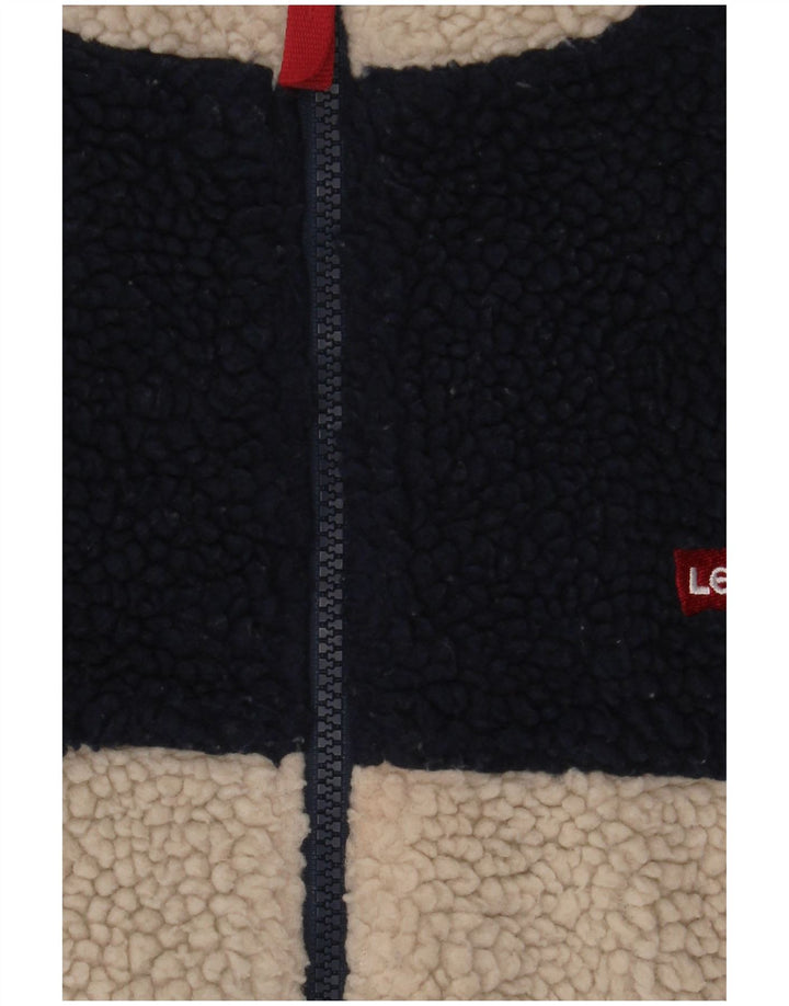 Levi's Veste Polaire Garçon 15-16 ans Beige Colorblock Polyester