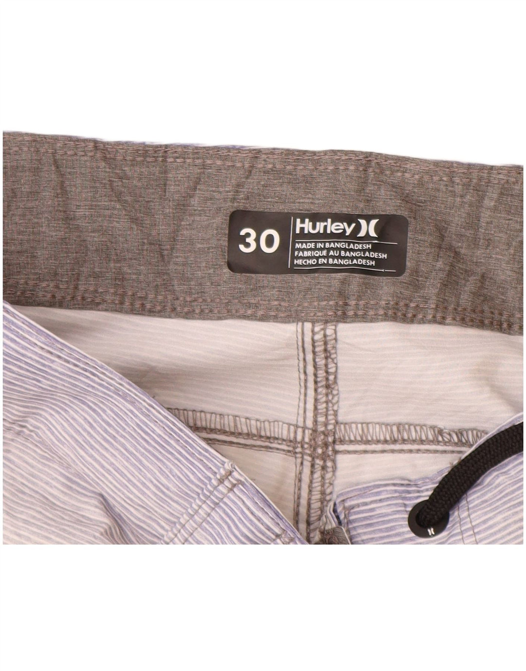 Hurley Short de Bain Graphique Homme Gris Moyen Polyester Colorblock