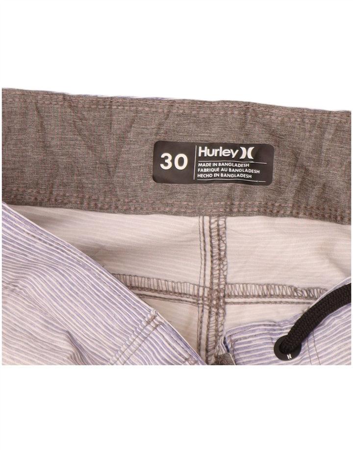 Hurley Short de Bain Graphique Homme Gris Moyen Polyester Colorblock