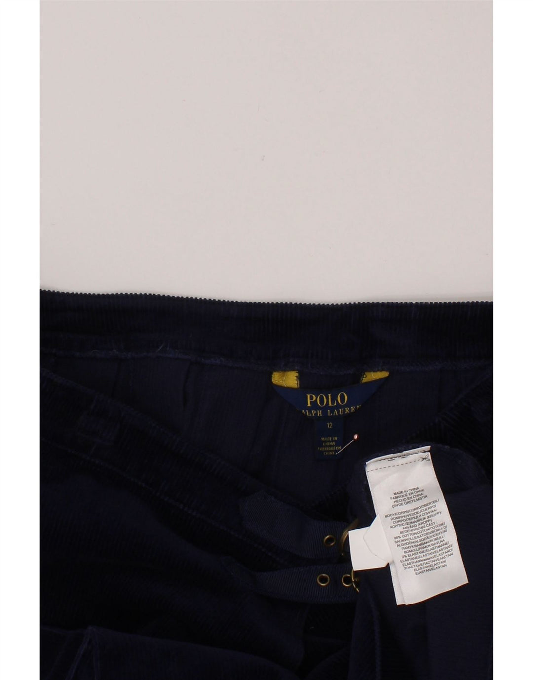 POLO RALPH LAUREN Jupe en velours côtelé pour fille 11-12 ans W28 Bleu marine en coton