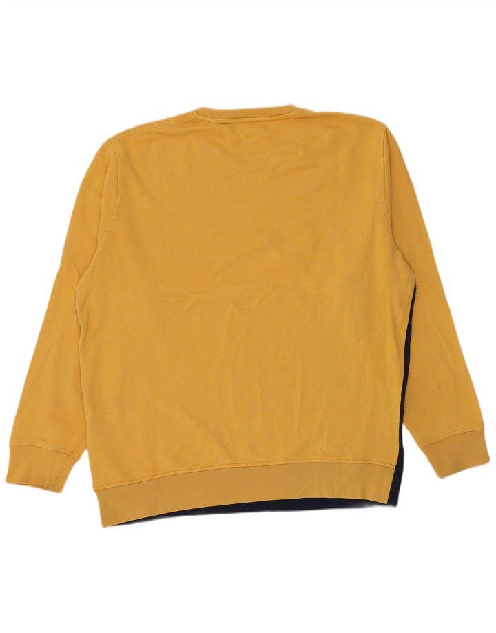 Levi's Graphic Sweatshirt Jumper Large Homme Jaune Colorblock Coton