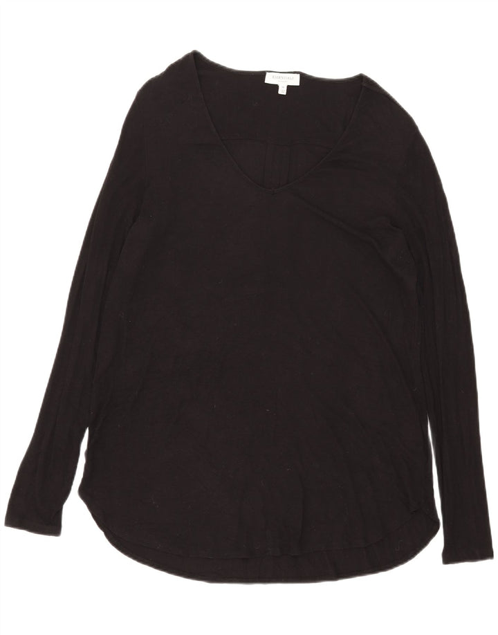 Essentials Haut oversize à manches longues pour femme UK 44 Medium Noir Viscose