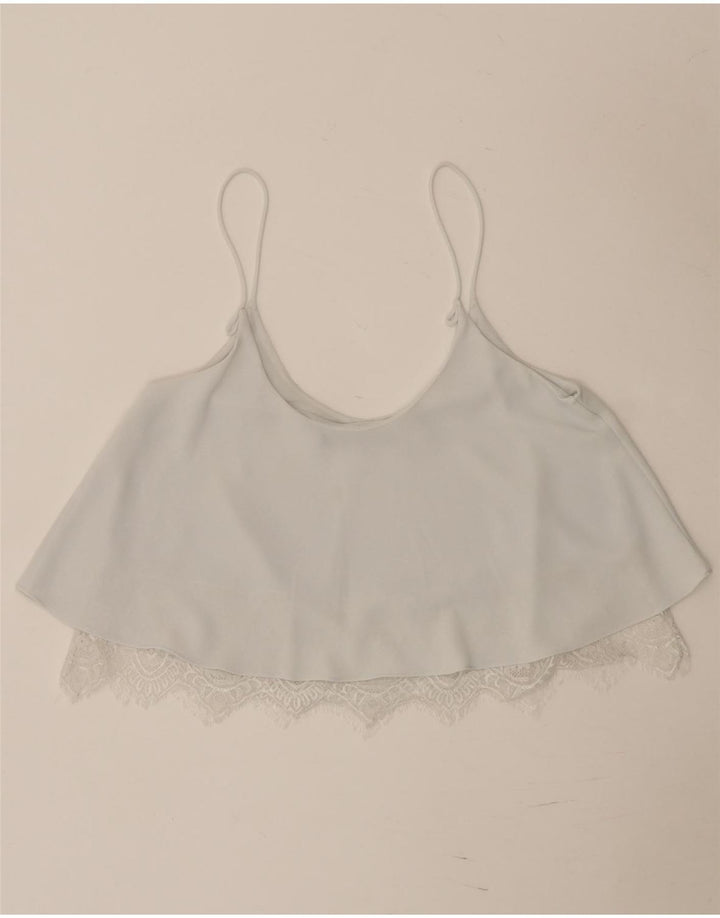 Zara Femme Cami Top UK 10 Petit Blanc