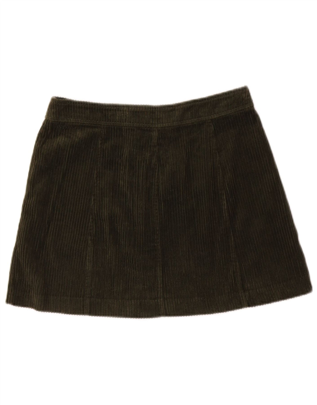 ZARA Womens Corduroy Skirt Medium W28  Green Cotton