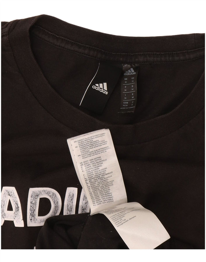 Adidas T-shirt graphique pour homme en coton noir moyen