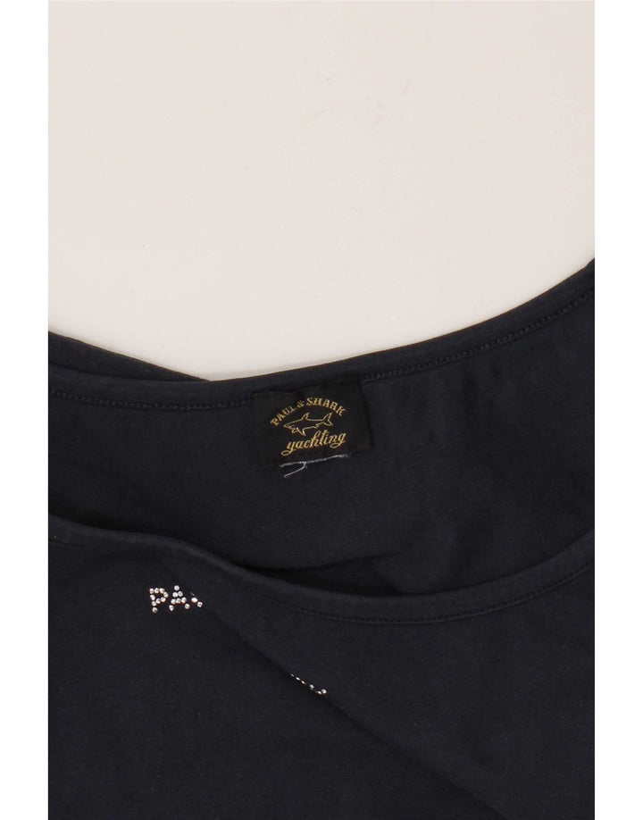 Paul & Shark Débardeur court pour femme UK 12 Bleu marine moyen