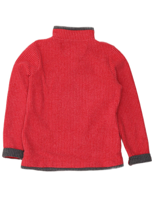 Weird Fish Pull polaire à col zippé pour femme UK 10 Petit color block rouge